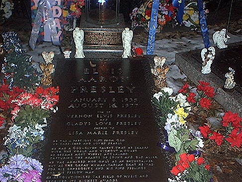 Elvis Aaron Presley's gravesite at Graceland's Meditation Gardens
